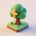 icon_religion_tree_3d_isometric icon preview