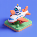 icon_robotics_airplane_3d_isometric icon preview