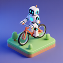 icon_robotics_bicycle_3d_isometric icon preview