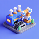 icon_robotics_factory_3d_isometric icon preview
