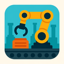 icon_robotics_factory_flat_design icon preview