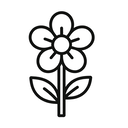 icon_robotics_flower_line_art icon preview