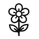 icon_robotics_flower_monochrome icon preview