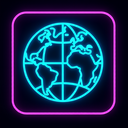 icon_robotics_globe_neon icon preview