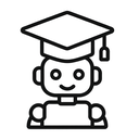 icon_robotics_graduation_cap_minimal_outline icon preview
