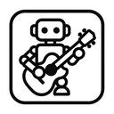 icon_robotics_guitar_monochrome icon preview