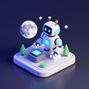 icon_robotics_moon_3d_isometric icon preview