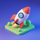 icon_robotics_rocket_3d_isometric icon preview