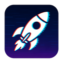 icon_robotics_rocket_digital_glitch icon preview