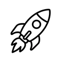icon_robotics_rocket_line_art icon preview