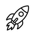 icon_robotics_rocket_minimal_outline icon preview