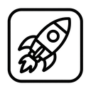 icon_robotics_rocket_monochrome icon preview