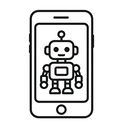 icon_robotics_smartphone_line_art icon preview