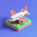 icon_science_airplane_3d_isometric icon preview