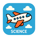 icon_science_airplane_cartoon icon preview