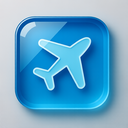 icon_science_airplane_glassy icon preview