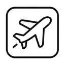 icon_science_airplane_line_art icon preview
