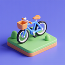 icon_science_bicycle_3d_isometric icon preview
