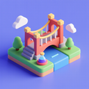 icon_science_bridge_3d_isometric icon preview