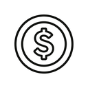 icon_science_coin_minimal_outline icon preview