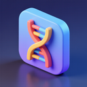 icon_science_dna_strand_3d_isometric icon preview