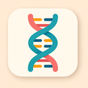 icon_science_dna_strand_flat_pastel icon preview