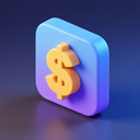 icon_science_dollar_sign_3d_isometric icon preview