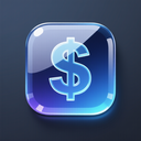 icon_science_dollar_sign_glassy icon preview