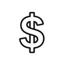 icon_science_dollar_sign_line_art icon preview