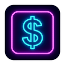 icon_science_dollar_sign_neon icon preview