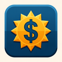 icon_science_dollar_sign_sharp_edges icon preview