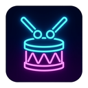 icon_science_drum_neon icon preview
