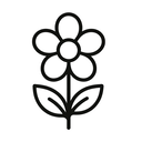 icon_science_flower_minimal_outline icon preview