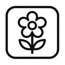 icon_science_flower_monochrome icon preview