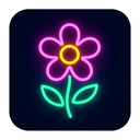 icon_science_flower_neon icon preview