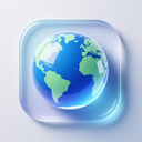 icon_science_globe_glassy icon preview