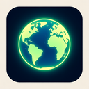 icon_science_globe_glow_effect icon preview