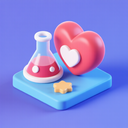 icon_science_heart_3d_isometric icon preview