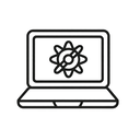 icon_science_laptop_line_art icon preview