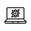 icon_science_laptop_monochrome icon preview
