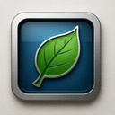 icon_science_leaf_metallic icon preview