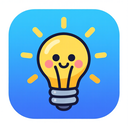icon_science_light_bulb_cartoon icon preview