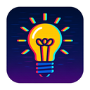 icon_science_light_bulb_digital_glitch icon preview