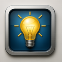 icon_science_light_bulb_metallic icon preview