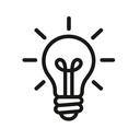 icon_science_light_bulb_minimal_outline icon preview