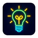 icon_science_light_bulb_neon icon preview