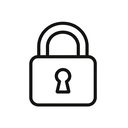 icon_science_lock_minimal_outline icon preview