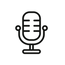 icon_science_microphone_minimal_outline icon preview