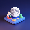 icon_science_moon_3d_isometric icon preview