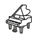 icon_science_piano_minimal_outline icon preview